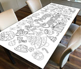 Merry Christmas Coloring Banner, Poster, Paper Table Cover