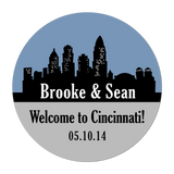 Cincinnati Skyline Personalized Sticker Wedding Stickers - INKtropolis