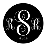 Traditional Monogram Personalized Sticker Wedding Stickers - INKtropolis