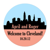 Cleveland Skyline Personalized Sticker Wedding Stickers - INKtropolis