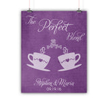 Couples Gift, Boyfriend, Girlfriend, Engagement, Wedding, The Perfect Blend, Poster, Print Framed or Canvas wedding art - INKtropolis