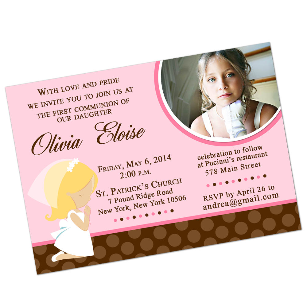 Blonde Girl Communion Digital Invitation – INKtropolis, image size:1000x1000