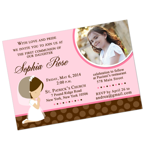 Girl Praying Digital Communion Invitation