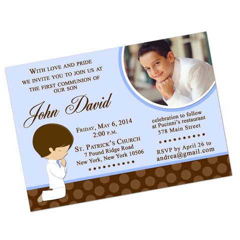 Boy Praying Digital Communion Invitation