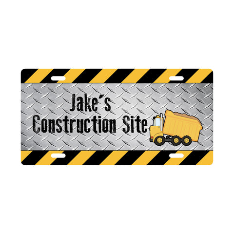 Personalized Construction Dump Truck Kids Door Si