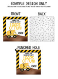Personalized Construction Dump Truck Birthday Favor Tags