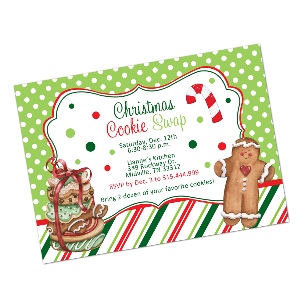 Cookie Swap Holiday Digital Invitation Digital Invitations - INKtropolis