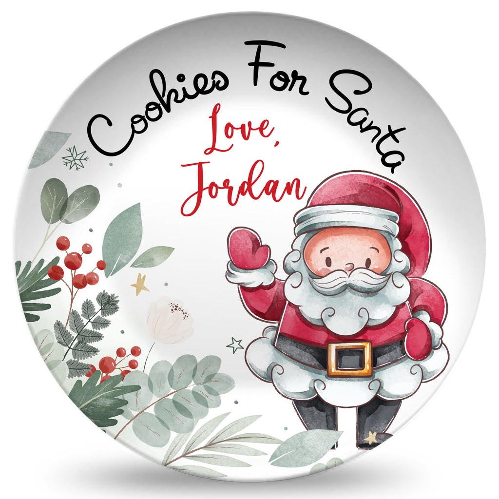 Personalized Cookies For Santa Plate