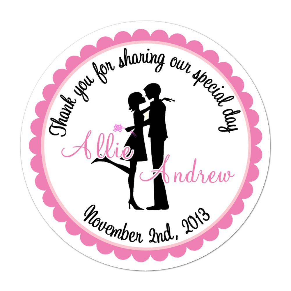 Wedding Sticker Gift Example Personalized stickers for wedding favors 60 photos - Astyledwedding.com