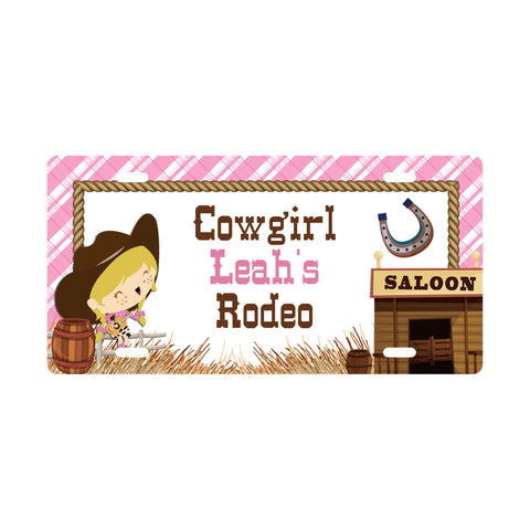 Personalized Cowgirl Kids Door Sign