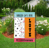 Personalized Garden Flag - Love Our Spoiled Cats