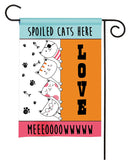 personalized spoiled cats yard flag