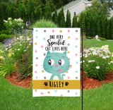 Personalized Garden Flag - One Very Spoiled Cat