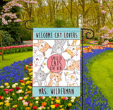 Personalized Garden Flag - Spoiled Cats