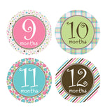 Pastel Colored Monthly Baby Stickers onesie sticker - INKtropolis