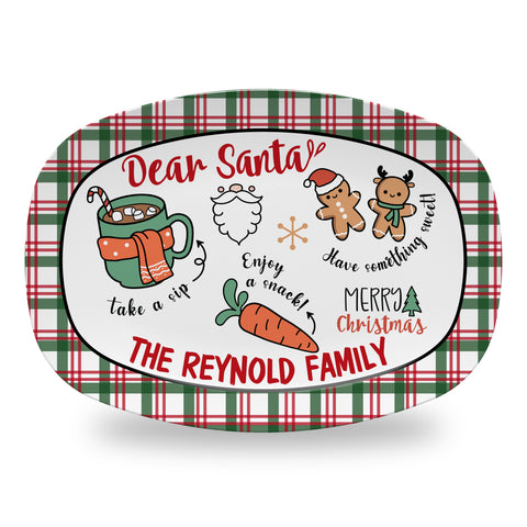 Personalized Dear Santa Platter, Serving Tray