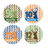 Deer Monthly Baby Stickers onesie sticker - INKtropolis