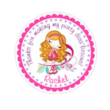 Glamor Diva Personalized Sticker Birthday Stickers - INKtropolis