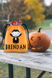 Personalized Halloween Trick Or Treat Bag, Kids Drawstring Bag - Dracula Vampire