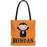 personalized dracula vampire halloween trick or treat bag