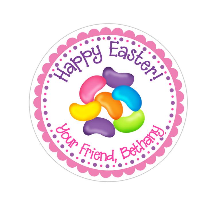 Easter Jelly Beans Personalized Sticker Other Holiday Stickers - INKtropolis