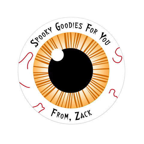 Eyeball Personalized Halloween Sticker