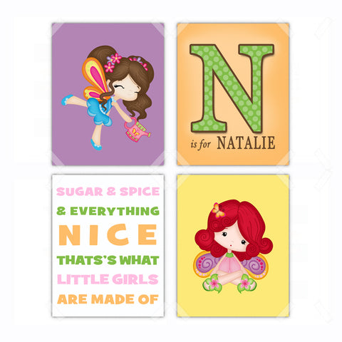 Fairy Nursery Wall Art - Set of 4