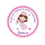 Fairy Princess Personalized Sticker Birthday Stickers - INKtropolis