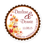 Fall Leaf Personalized Sticker Wedding Stickers - INKtropolis