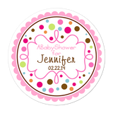 Fancy Frame Personalized Sticker Baby Shower Stickers - INKtropolis
