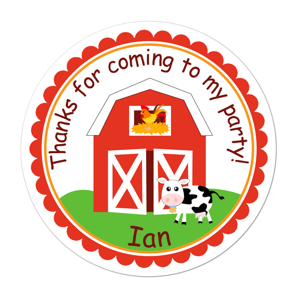 Farm Personalized Sticker Birthday Stickers - INKtropolis