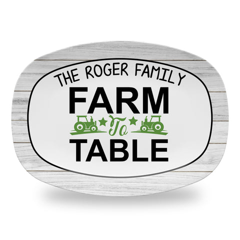 Personalized Farmhouse Platter, Serving Tray - Farm To Table