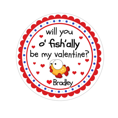 Ofishally Personalized Valentines Day Sticker