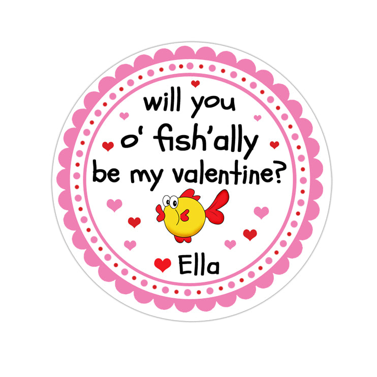 Ofishally Valentines Day Personalized Sticker Valentines Day Stickers - INKtropolis