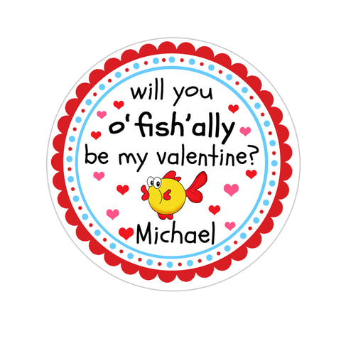 Ofishally Valentines Day Personalized Sticker