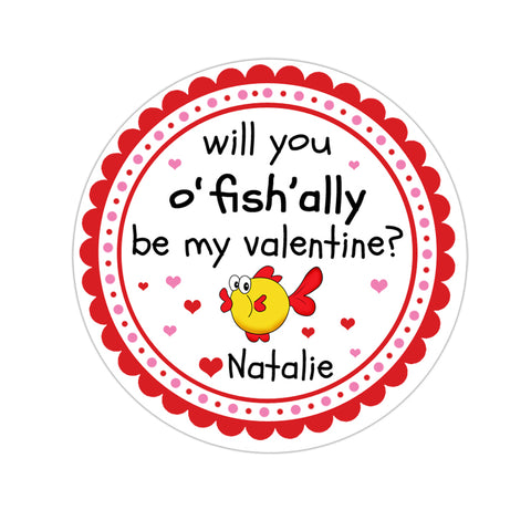Ofishally Valentines Day Personalized Sticker