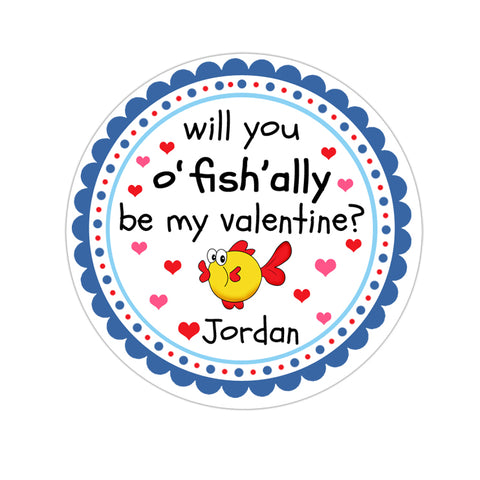 Ofishally Valentines Day Personalized Sticker