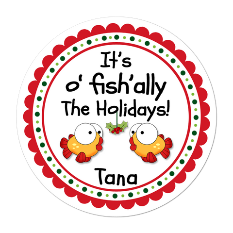 Ofishally The Holidays Personalized Holiday Gift Sticker