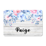 Personalized Pet Food Placemat - Pink and Blue Floral