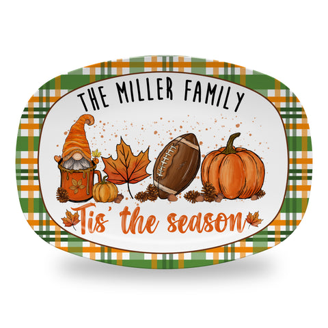 Personalized Thanksgiving Platter, Serving Tray - All Things Fall