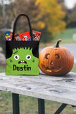 Personalized Halloween Trick Or Treat Bag, Kids Halloween Tote Bag - Frankenstein Face