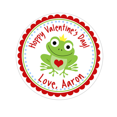 Frog Personalized Valentines Day  Sticker