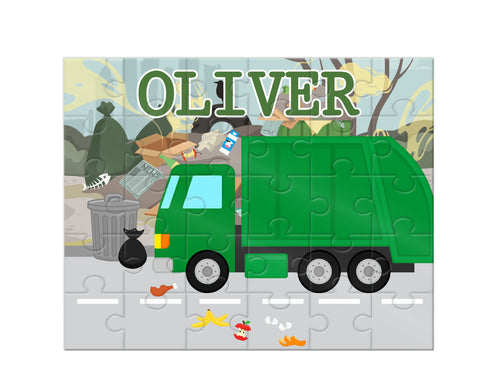 Personalized Garbage Truck Jigsaw Puzzle