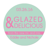 Glazed and Delicious Personalized Sticker Wedding Stickers - INKtropolis