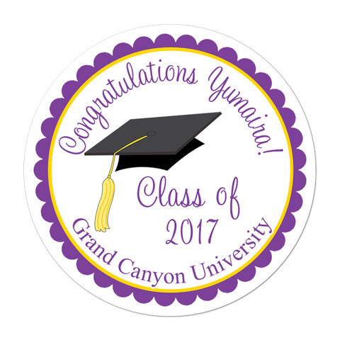 Graduation Cap Personalized Graduation Favor Sticker