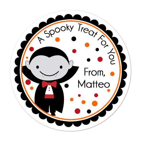 Dracula Personalized Halloween Sticker