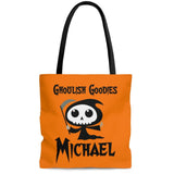 personalized grim reaper halloween trick or treat bag