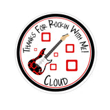 Rock Guitar Personalized Sticker Birthday Stickers - INKtropolis