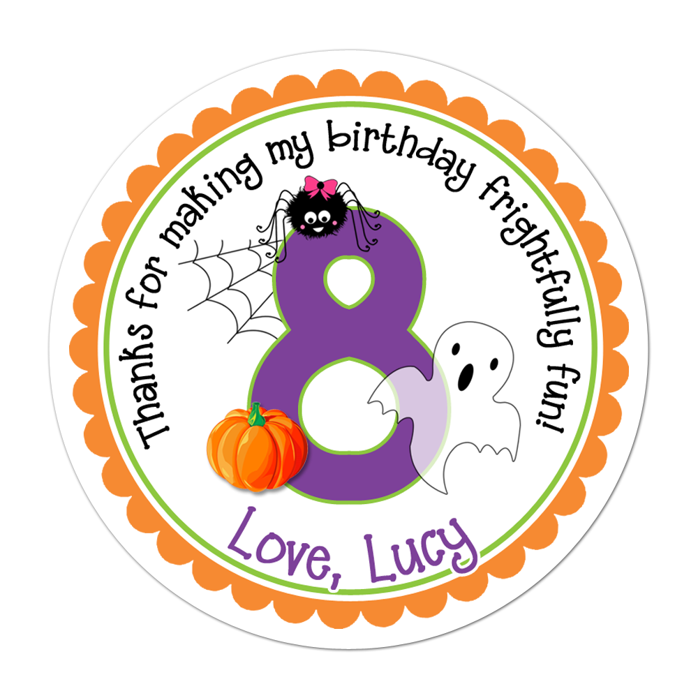 Halloween Birthday Personalized Sticker Halloween Stickers - INKtropolis