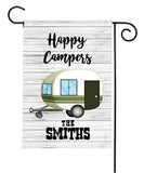 Personalized Camping Flag - Happy Campers - Rustic Camper